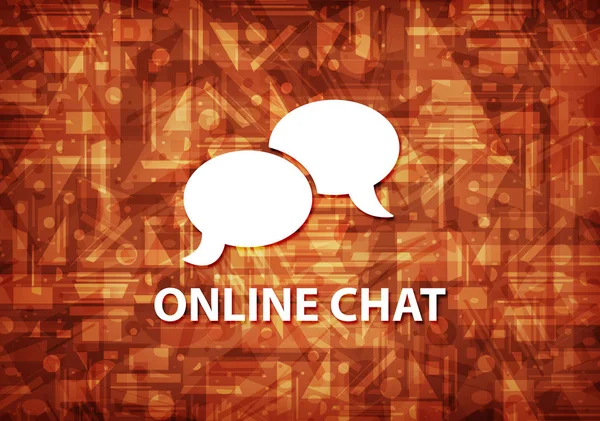 Online Chat Geïsoleerd Bruine Achtergrond Abstracte Illustratie — Stockfoto