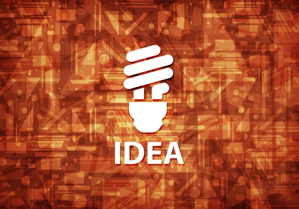 Idea (bulb icon) isolated on brown background abstract illustration