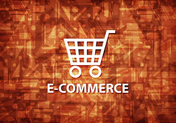 E-commerce isolated on brown background abstract illustration