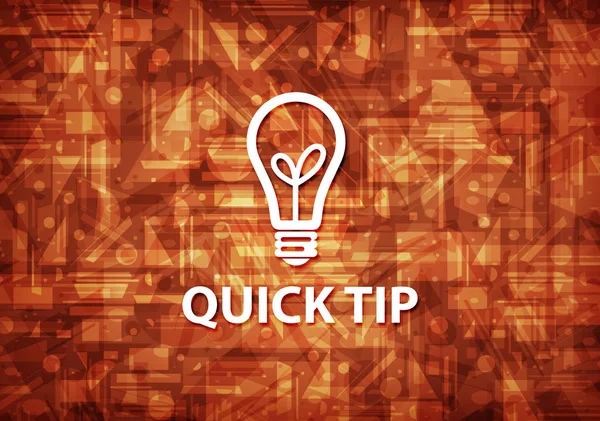 Quick tip (bulb icon) isolated on brown background abstract illustration