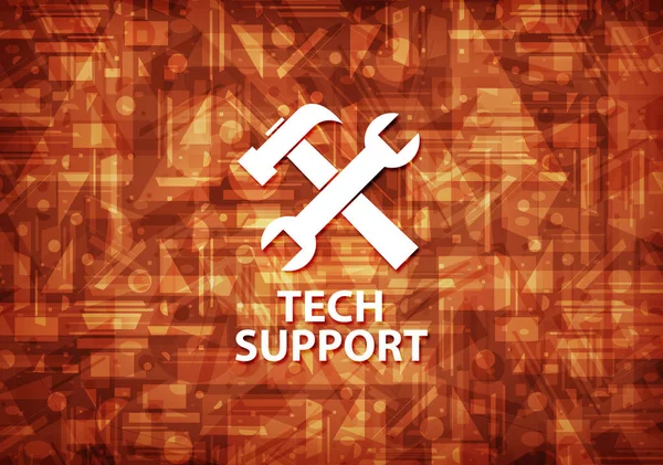 Tech support (tools icon) isolated on brown background abstract illustration