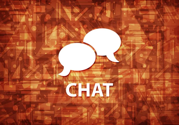 Chat Isolated Brown Background Abstract Illustration — Stock Photo, Image