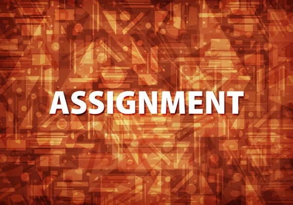 Assignment Isolated Brown Background Abstract Illustration — Stock Photo, Image