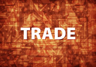 Üzerinde kahverengi zemin soyut illüstrasyon izole ticaret