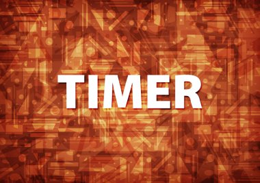 Üzerinde kahverengi zemin soyut illüstrasyon izole Zamanlayıcı