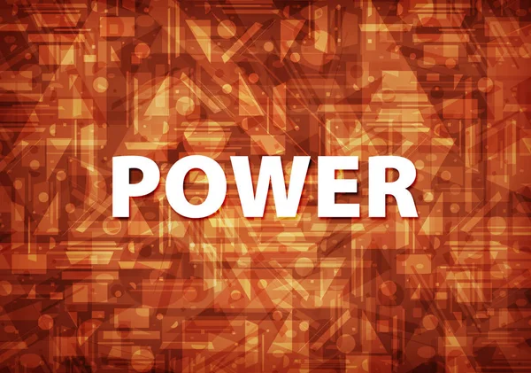 Power Isolated Brown Background Abstract Illustration — Stock Photo, Image