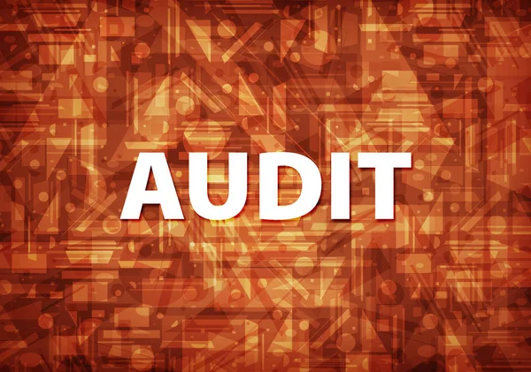 Audit Isolated Brown Background Abstract Illustration — Stock Photo, Image