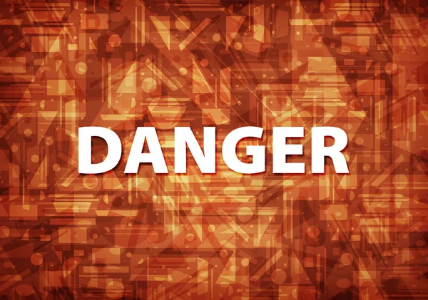 Danger Isolated Brown Background Abstract Illustration — Stock Photo, Image