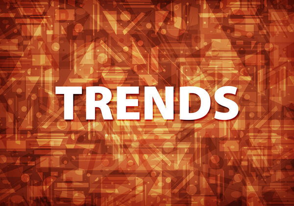Trends isolated on brown background abstract illustration