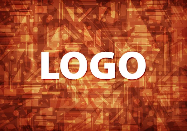 Logo Geïsoleerd Bruine Achtergrond Abstracte Illustratie — Stockfoto