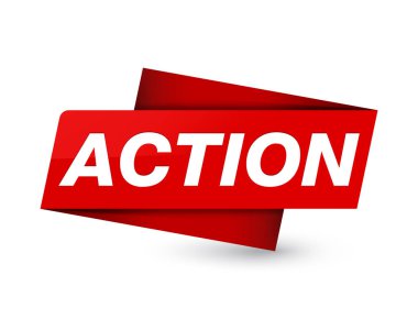 Sigorta primi kırmızı etiket işareti soyut illüstrasyon izole eylem