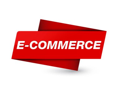 E-ticaret sigorta primi kırmızı etiket işareti soyut illüstrasyon izole