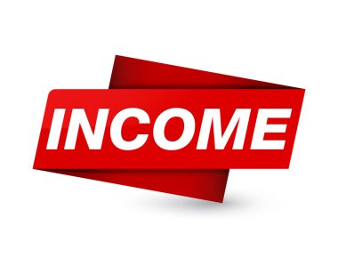 Sigorta primi kırmızı etiket işareti soyut illüstrasyon izole gelir