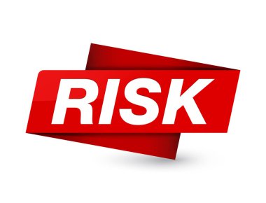 Sigorta primi kırmızı etiket işareti soyut illüstrasyon izole risk