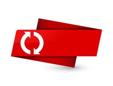 Simge sigorta primi kırmızı etiket işareti soyut illüstrasyon izole güncelleştirmek