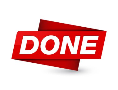 Sigorta primi kırmızı etiket işareti soyut illüstrasyon izole