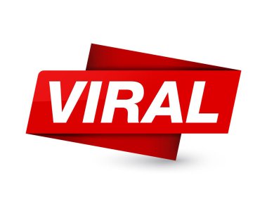 Viral izole üzerinde sigorta primi kırmızı etiket işareti illüstrasyon soyut