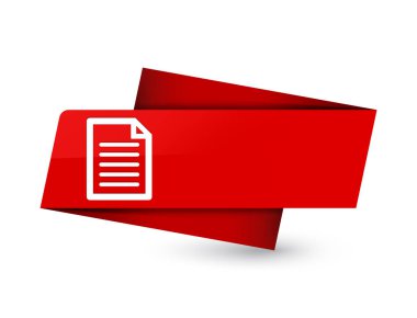 Sigorta primi kırmızı etiket işareti soyut illüstrasyon izole sayfa simgesi