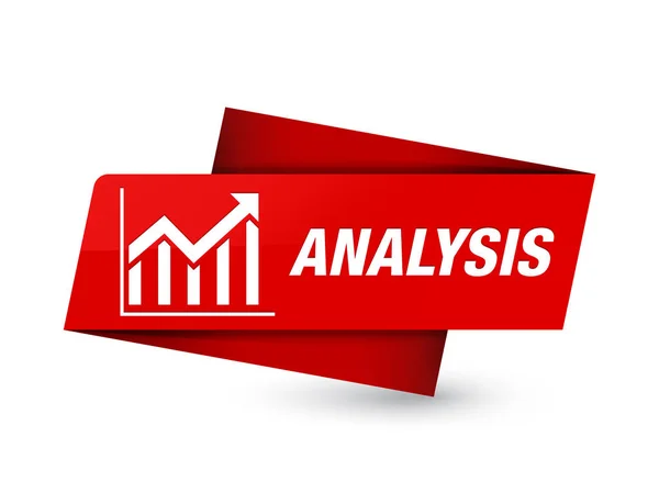 Analysis Statistics Icon Isolated Premium Red Tag Sign Abstract Illustration — Stock Photo, Image
