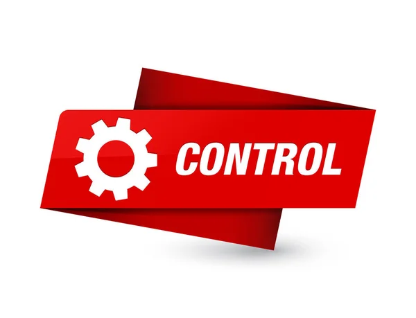 Controle Ícone Configurações Isolado Ilustração Abstrata Sinal Etiqueta Vermelha Premium — Fotografia de Stock