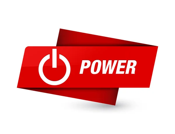 Power Isolerad Premium Röda Etiketten Tecken Abstrakt Illustration — Stockfoto