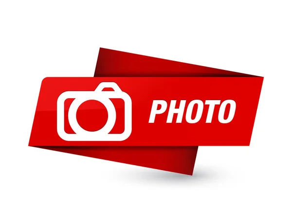 Foto Kamera Symbol Isoliert Auf Premium Rotes Tag Zeichen Abstrakte — Stockfoto