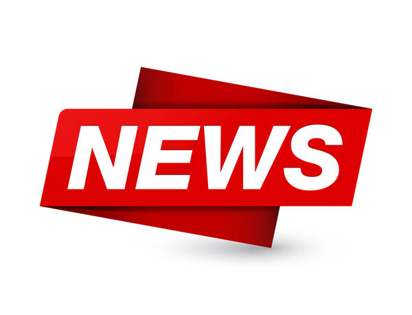 News isolated on premium red tag sign abstract illustration