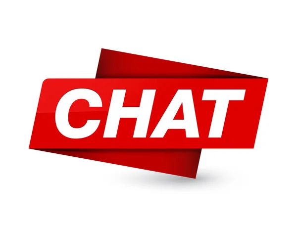 Chat Isolata Premium Tag Rosso Segno Astratto Illustrazione — Foto Stock