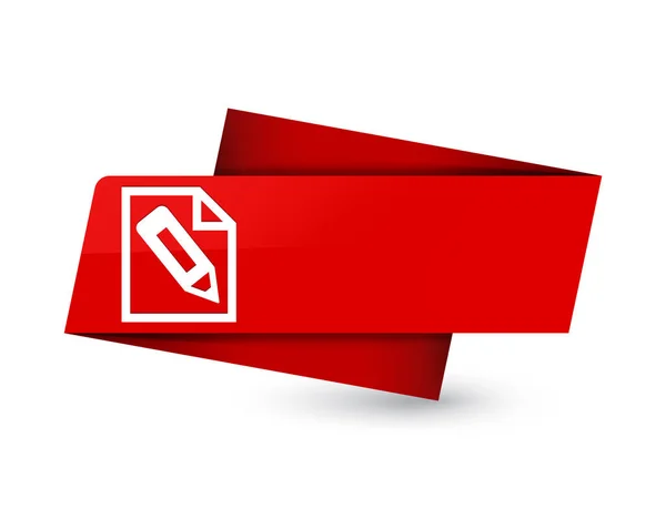 Bleistift Seitensymbol Isoliert Auf Premium Red Tag Sign Abstrakte Illustration — Stockfoto