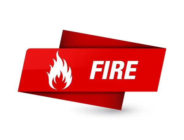 Tűz Elszigetelt Prémium Piros Tag Jel Elvont Illusztrációja — Stock Fotó