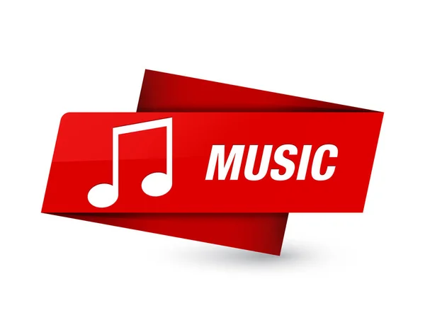 Music Tune Icon Isolated Premium Red Tag Sign Abstract Illustration — Stock Photo, Image