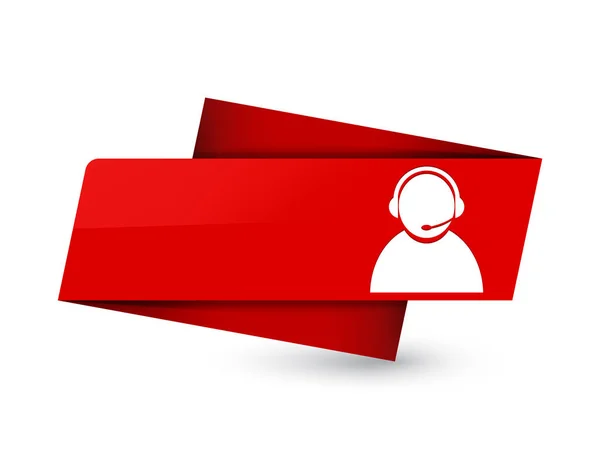 Icona Assistenza Clienti Isolata Sul Cartellino Rosso Premium Segno Illustrazione — Foto Stock