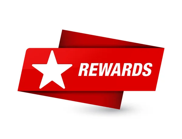 Rewards Star Icon Isolated Premium Red Tag Sign Abstract Illustration — Stock Photo, Image