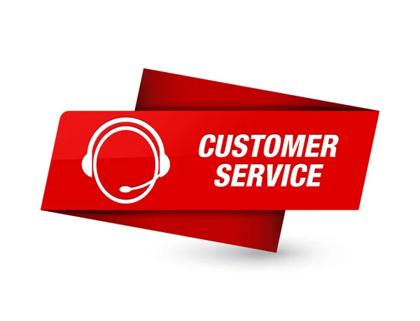 Customer Service Customer Care Icon Isolated Premium Red Tag Sign — Stock Photo, Image