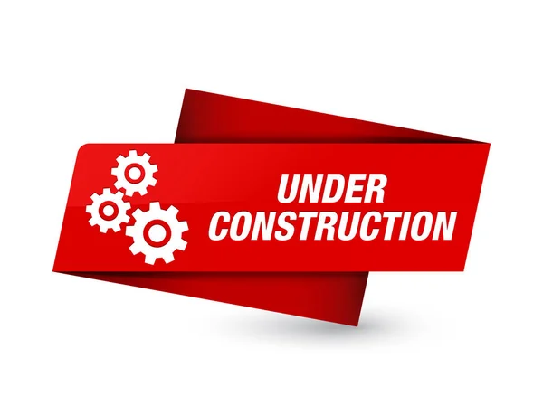 Construction Gears Icon Isolated Premium Red Tag Sign Abstract Illustration — Stock Photo, Image