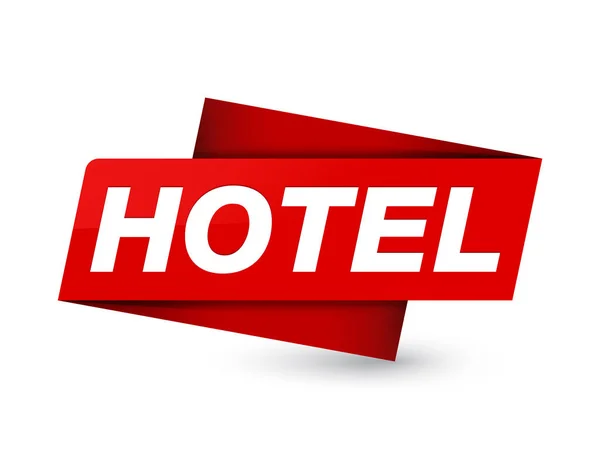 Hotel Isolato Premium Cartellino Rosso Segno Astratto Illustrazione — Foto Stock