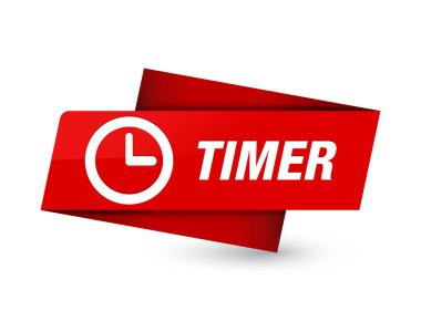 Sigorta primi kırmızı etiket işareti soyut illüstrasyon izole Zamanlayıcı