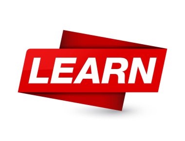 İzole öğrenmek sigorta primi kırmızı etiket işareti illüstrasyon soyut.