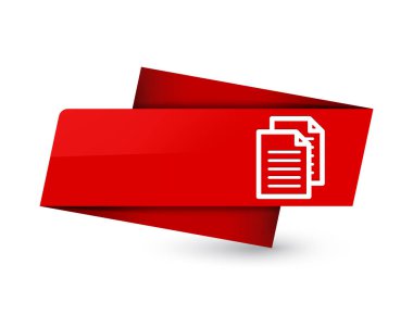 Sigorta primi kırmızı etiket işareti soyut illüstrasyon izole Belgeler simgesini