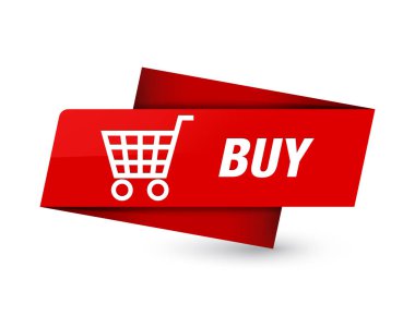 Satın almak sigorta primi kırmızı etiket işareti soyut illüstrasyon izole