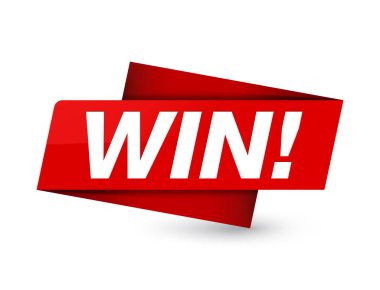 Win üzerinde sigorta primi kırmızı etiket işareti soyut illüstrasyon izole