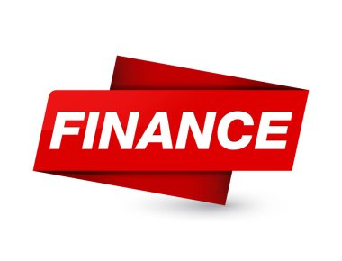 Finans sigorta primi kırmızı etiket işareti soyut illüstrasyon izole