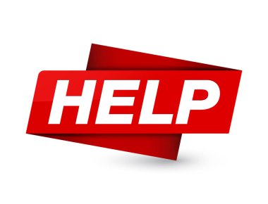 Sigorta primi kırmızı etiket işareti soyut illüstrasyon izole yardım