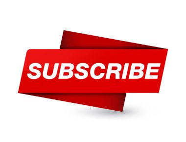 İzole abone sigorta primi kırmızı etiket işareti illüstrasyon soyut.