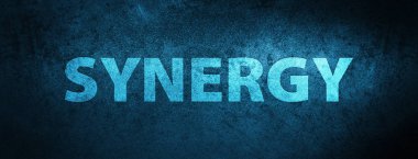 Özel mavi afiş arka plan soyut illüstrasyon izole sinerji