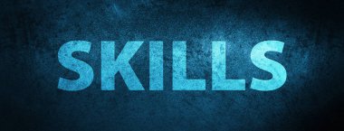 Özel mavi afiş arka plan soyut illüstrasyon izole becerileri