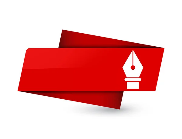 Ikona Pera Izolované Prémiové Červené Značky Znamení Abstraktní Ilustrace — Stock fotografie