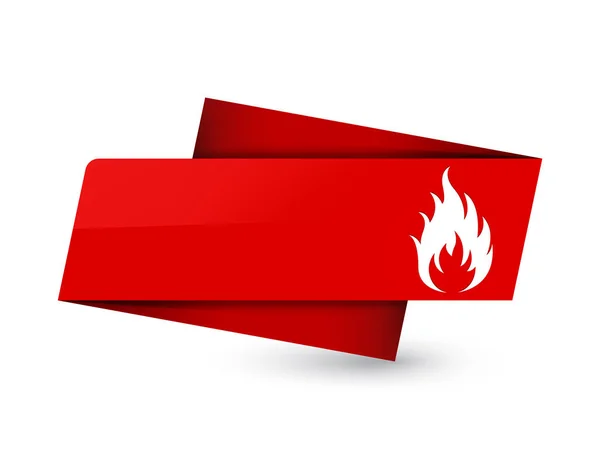 Fire Icon Isolated Premium Red Tag Sign Abstract Illustration — Stock Photo, Image