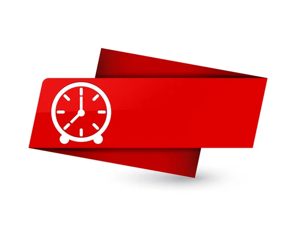 Icono Del Reloj Aislado Ilustración Abstracta Signo Etiqueta Roja Premium —  Fotos de Stock