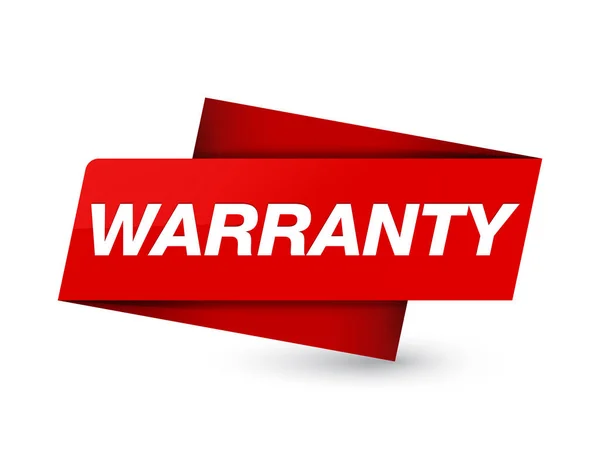 Warranty Isolated Premium Red Tag Sign Abstract Illustration — Stock Photo, Image